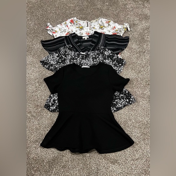 Tops - 10/$15! 4 Shirt BUNDLE!! Work Blouse Size Medium
